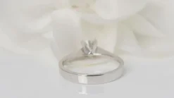 solitaire en or blanc et diamant 0,41 ct Certifié