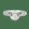 Solitaire en or gris