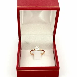 Solitaire en or jaune 18 carats diamants princesse