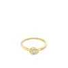 Solitaire en or jaune et diamant