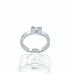 Solitaire Minimaliste Or Blanc 18k Diamant