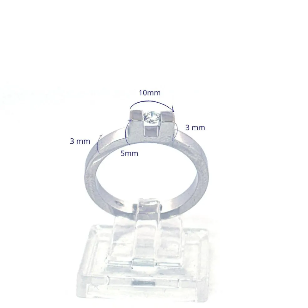 Solitaire Minimaliste Or Blanc 18k Diamant