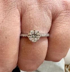 Solitaire multi diamants en or blanc