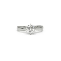Solitaire or blanc 0,71 carat G SI2