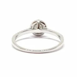 Solitaire or blanc 18 carats diamants