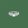 Solitaire or blanc diamant