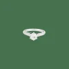 Solitaire or blanc diamant