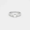 Solitaire or blanc diamant