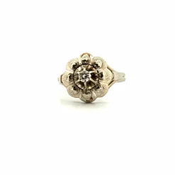 Solitaire or blanc diamant