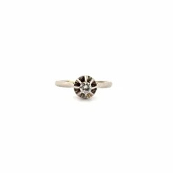 Solitaire Or Blanc Diamants