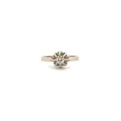 Solitaire Or Blanc Diamants