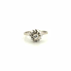 Solitaire Or Blanc Diamant