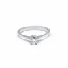 Solitaire or blanc diamant 0,30 carat