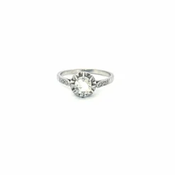 Solitaire Or Blanc Diamant