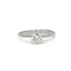 Solitaire or blanc diamant