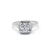 Solitaire or blanc diamant