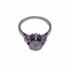 Solitaire Or Blanc Diamant