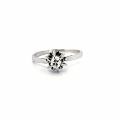 Solitaire Or Blanc Diamant
