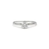 Solitaire or blanc diamant