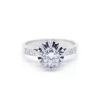 Solitaire or blanc diamants