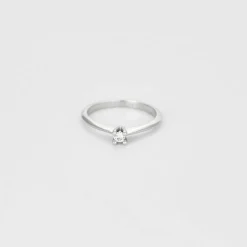 Solitaire or blanc Diamant