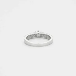 Solitaire or blanc diamant