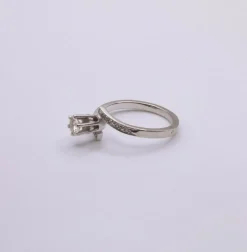 Solitaire Or Blanc Diamant