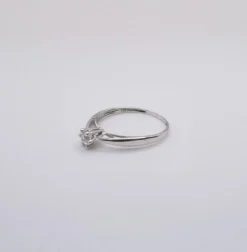 Solitaire Or Blanc Diamant
