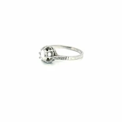 Solitaire Or Blanc Diamant