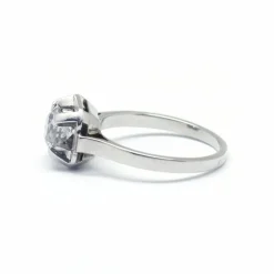 Solitaire or blanc diamant
