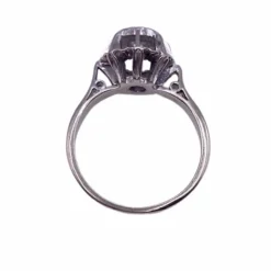 Solitaire Or Blanc Diamant