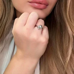 Solitaire Or Blanc Diamant