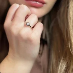 Solitaire Or Blanc Diamant