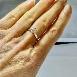 Solitaire Or blanc Diamant