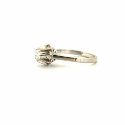 Solitaire or blanc diamants