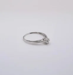Solitaire Or Blanc Diamant