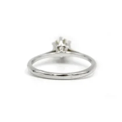 Solitaire or blanc diamant