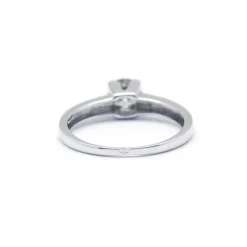 Solitaire or blanc diamant