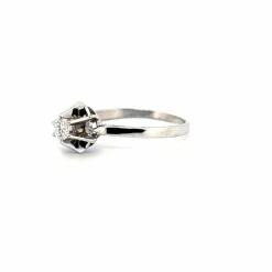 Solitaire Or Blanc Diamant