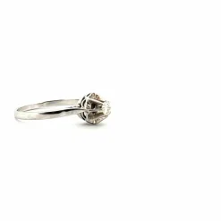 Solitaire or blanc diamants