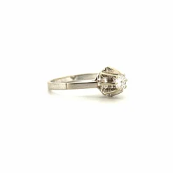 Solitaire or blanc diamants