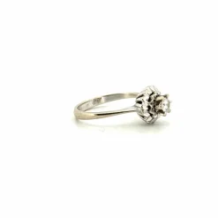 Solitaire Or Blanc Diamant