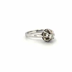 Solitaire or blanc diamant