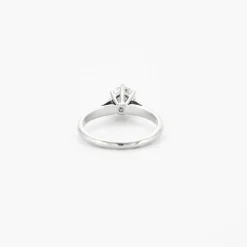 Solitaire or blanc diamant