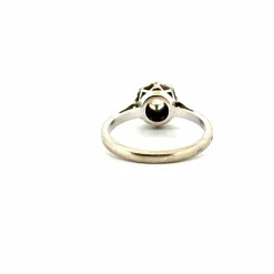 Solitaire or blanc diamant