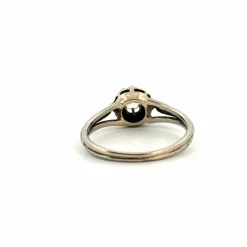 Solitaire or blanc diamant