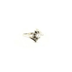 Solitaire Or Blanc Diamant