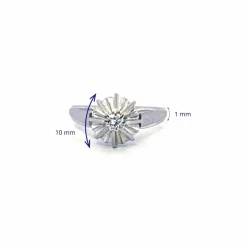 Solitaire Or Blanc Diamant