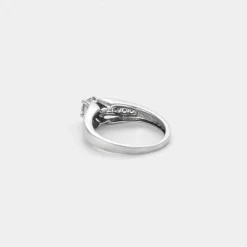 Solitaire or blanc diamant