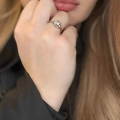 Solitaire Or Blanc Diamant